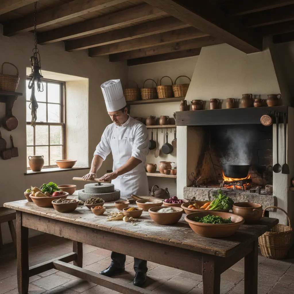 Traditionelle Zubereitung in der Küche